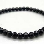 4mm Black Tourmaline Stretch Bracelet