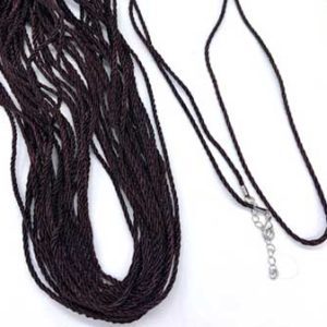 (set Of 25) 24" Braided Necklace Brown Cord 2mm