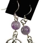 Amethyst Pentagram Earrings