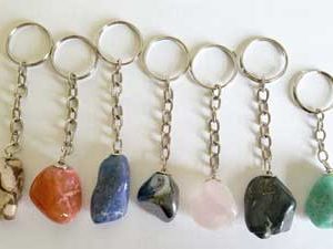 Various Tumbled Stones Keychain