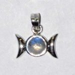 9/16" Triple Goddess Moonstone Sterling