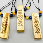 (set Of 3) Pentagram Palo Santo W Lapis