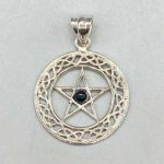 30mm Black Obsidian Pentagram