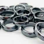 (set Of 50) Faceted Hematite Rings