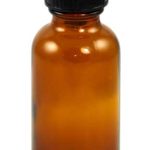 Amber Bottle With Cap 1 Oz