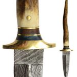 Bone Damascus Athame