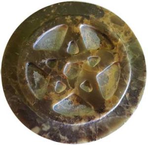 Soapstone Pentagram Altar Tile 3"