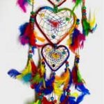 12" Rainbow Heart Dreamcatcher