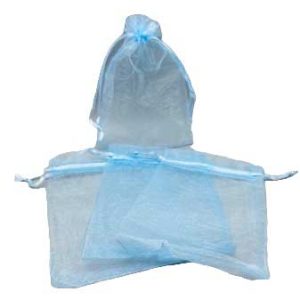 100 Pack 4" X 6" Sea Blue Organza Bag