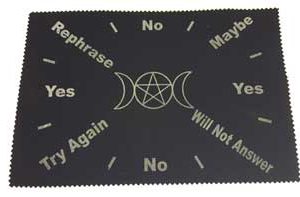 8"x12" Triple Moon Pentagram Pendulum Mat (slight Imperfection)