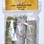 Cedar, White & Blue Sage Smudge Stick 3-pack 4"