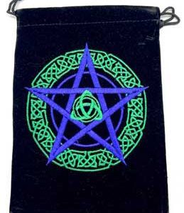 (set Of 10) 5"x 7" Pentagram Black Velveteen Bag