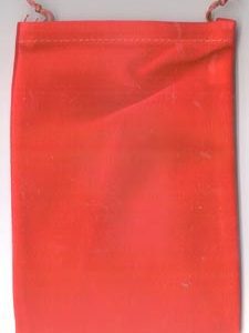 Red Velveteen Bag  5 X 7