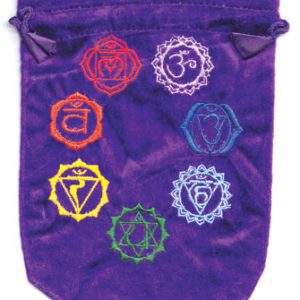 6"x 8" 7 Chakra Purple Velveteen Bag