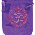 6"x 8" Om Purple Velveteen Bag