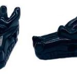 (set Of 2) 1 3/4" Dragon's Head Obsidian, Black